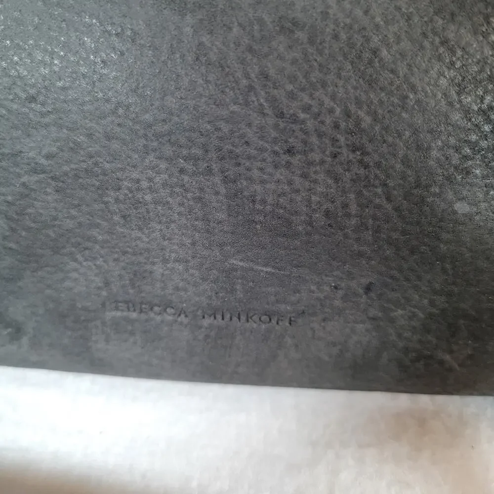 Rebecca Minkoff Womens Micro Avery Shoulder Bag Black Pebble Leather Biker Punk - Picture 10 of 13